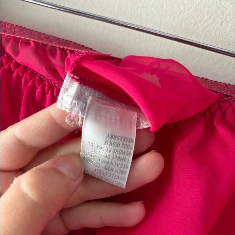 Vintage Fantasies red sheer‎ sleep wear shorts size S